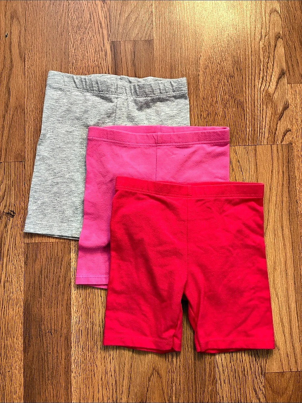 Wonder Nation Toddler Girls Bike Shorts Set Pink & Gray